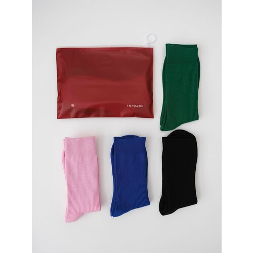 фото Носки tenden, размер 41-44, синий, зеленый, розовый, черный