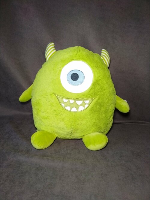 Мягкая игрушка Монстрик Майки зеленая с одним глазом корпорации 45 см