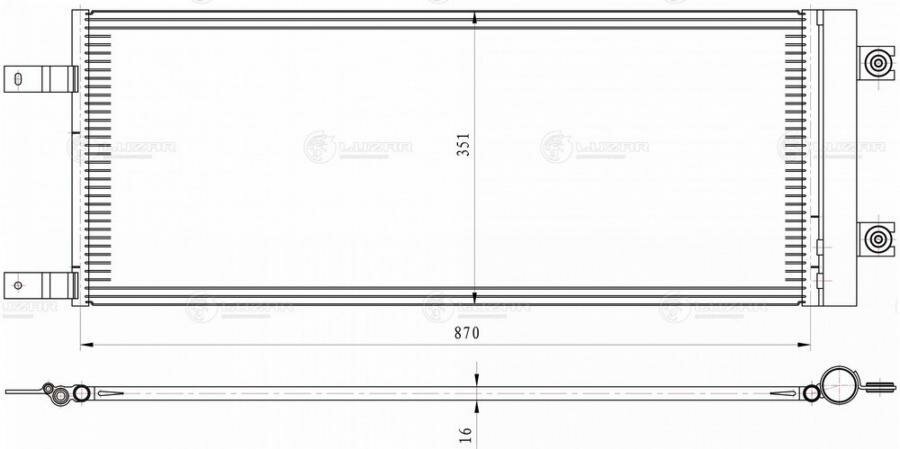 Радиатор кондиц. LUZAR / арт. LRAC2809 - (1 шт)