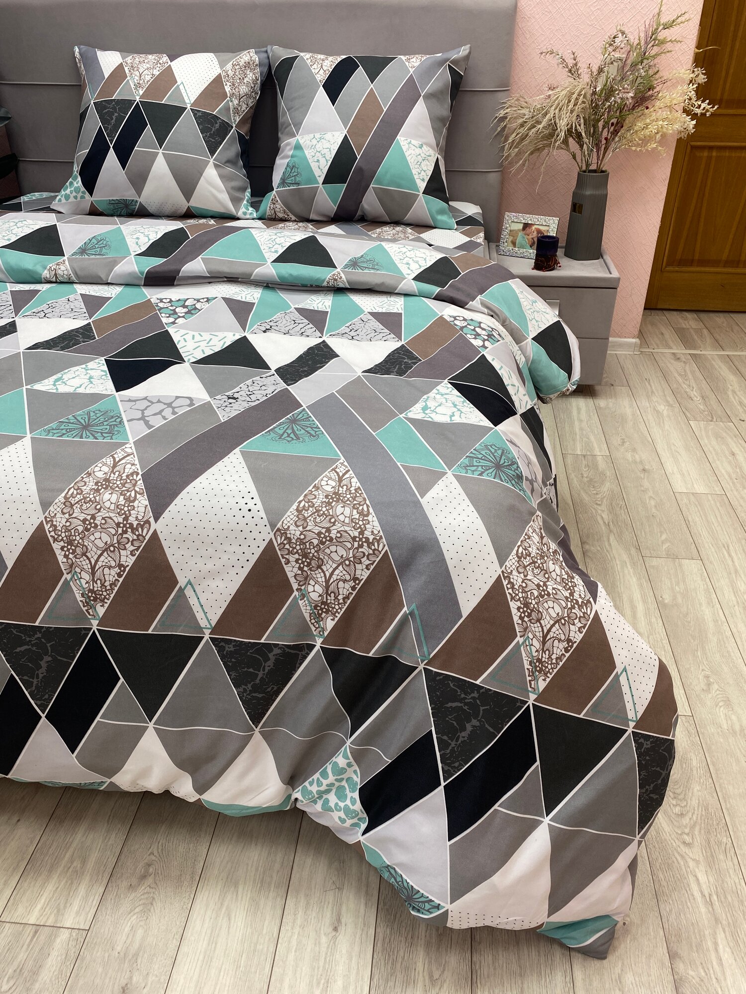 Постельное бельё Kerimov GROUP, евро, хлопок 50%/полиэстер 50%, 70x70 см