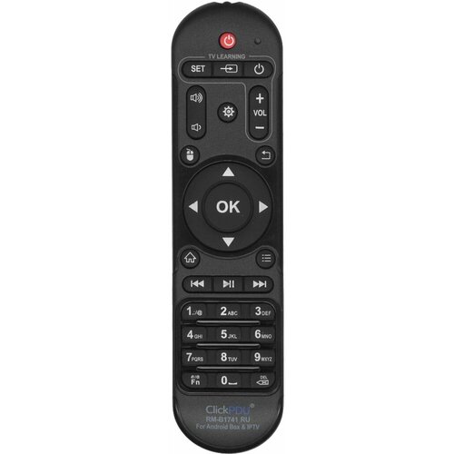 Универсальный пульт ClickPdu RM-B1741 RU ir remote control for h96 max 331 max x3 mini v8 max h616 smart tv box android 10 9 0 4k media player set top box controller