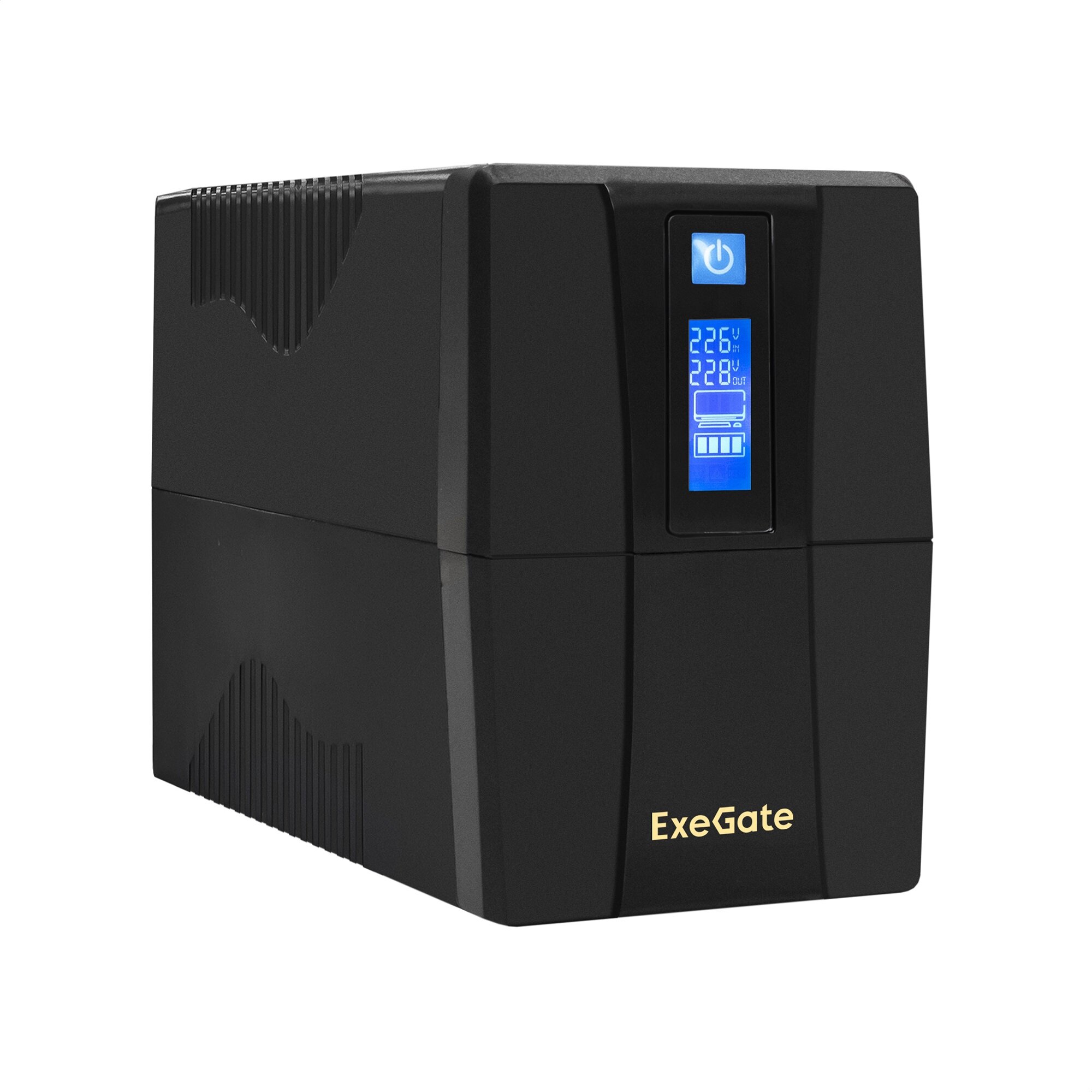 Источник бесперебойного питания Exegate EP285477RUS 850VA/480W, LCD, AVR, 4*IEC-C13, RJ45/11, black - фото №6