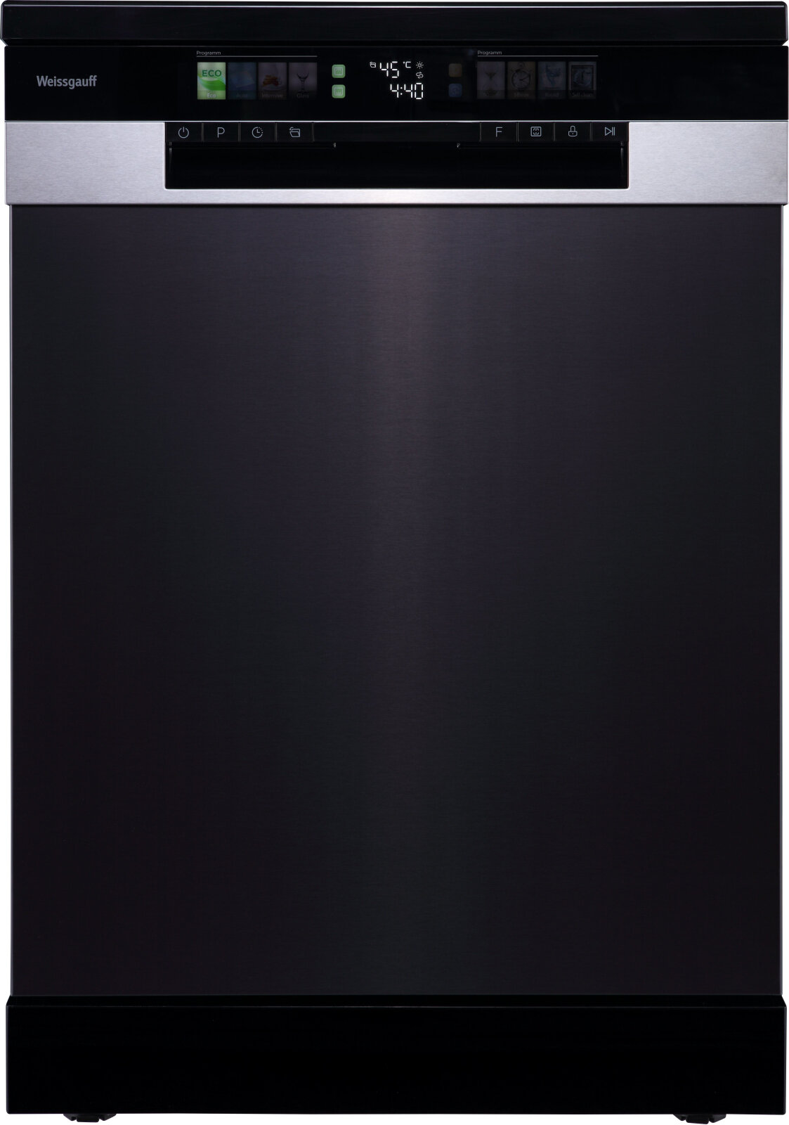 Посудомоечная машина с авто-открыванием и инвертором Weissgauff DW 6140 Inverter Real Touch AutoOpen,3 года гарантии, 14 комплектов, 3 корзины, цветной дисплей, выбор уровня мойки, дополнительная сушка, программа стерилизации, полная защита от протечек
