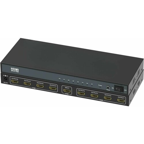 HDMI разветвитель на 8 портов версия 1.4b 5-872-8 разветвитель hdmi сплиттер splitter vcom на 12 портов ver 1 4 каскадируемый с питанием dd4112