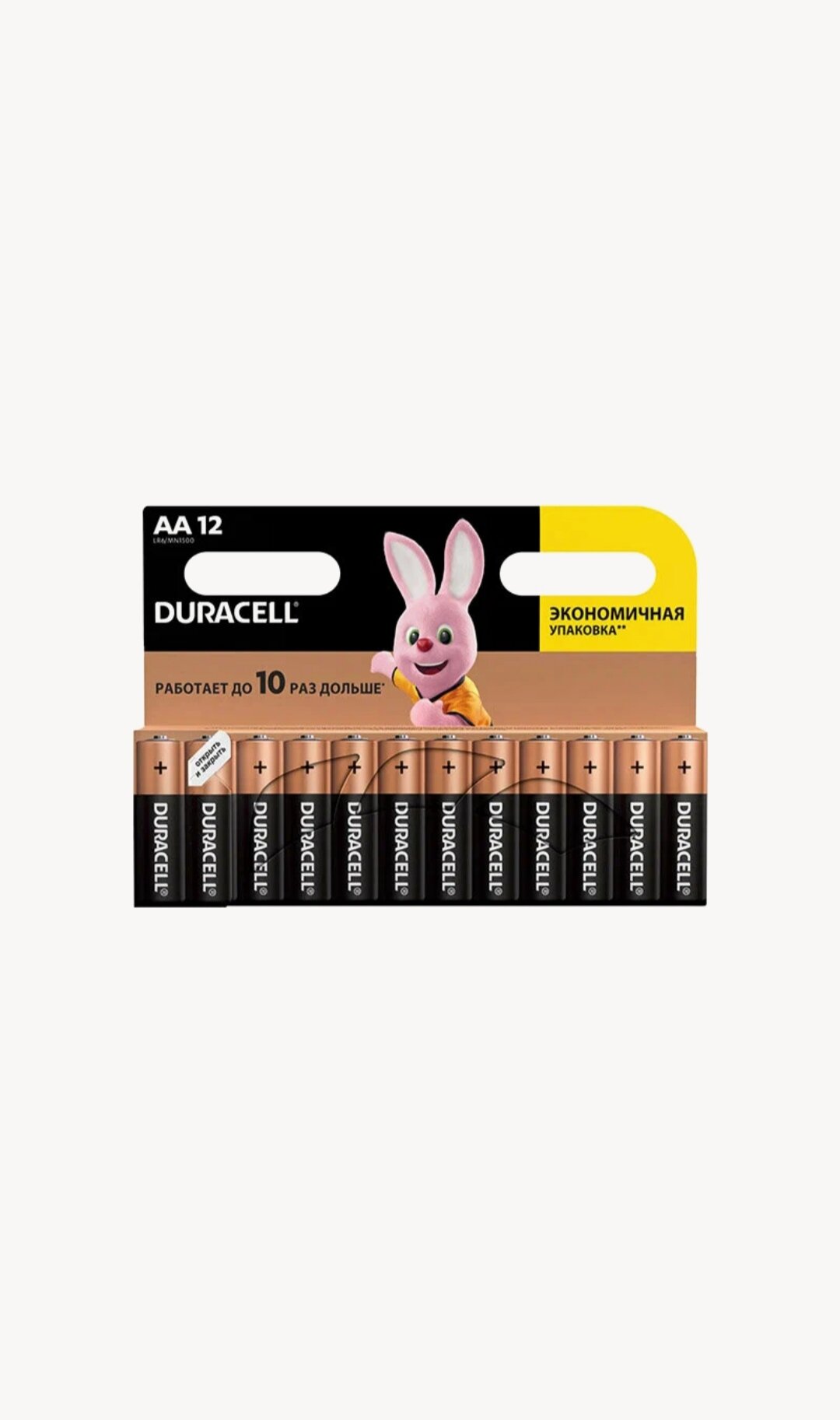 Батарейка Duracell AA, в упаковке: 12 шт.