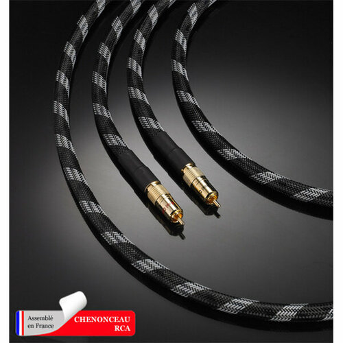 Кабель межблочный Real Cable Chenonceau-RCA 1.0m haldane hifi 7n single crystal silver 2 rca to 2 rca audio cable rca interconnect cable with gold plated rca plug for amplifier