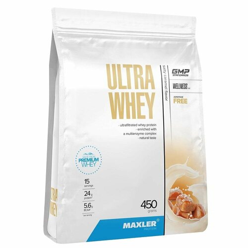 Maxler Ultra Whey 450 гр пакет (Maxler) Соленая карамель maxler ultra whey 450 гр пакет maxler белый шоколад и малина