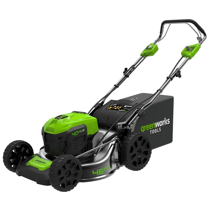 Самоходная газонокосилка Greenworks GD40LM46SPK4 2506807UB 40V 46см бесщеточная, 4 Ач аккумулятор и зарядное устройство, арт. 2506807UB