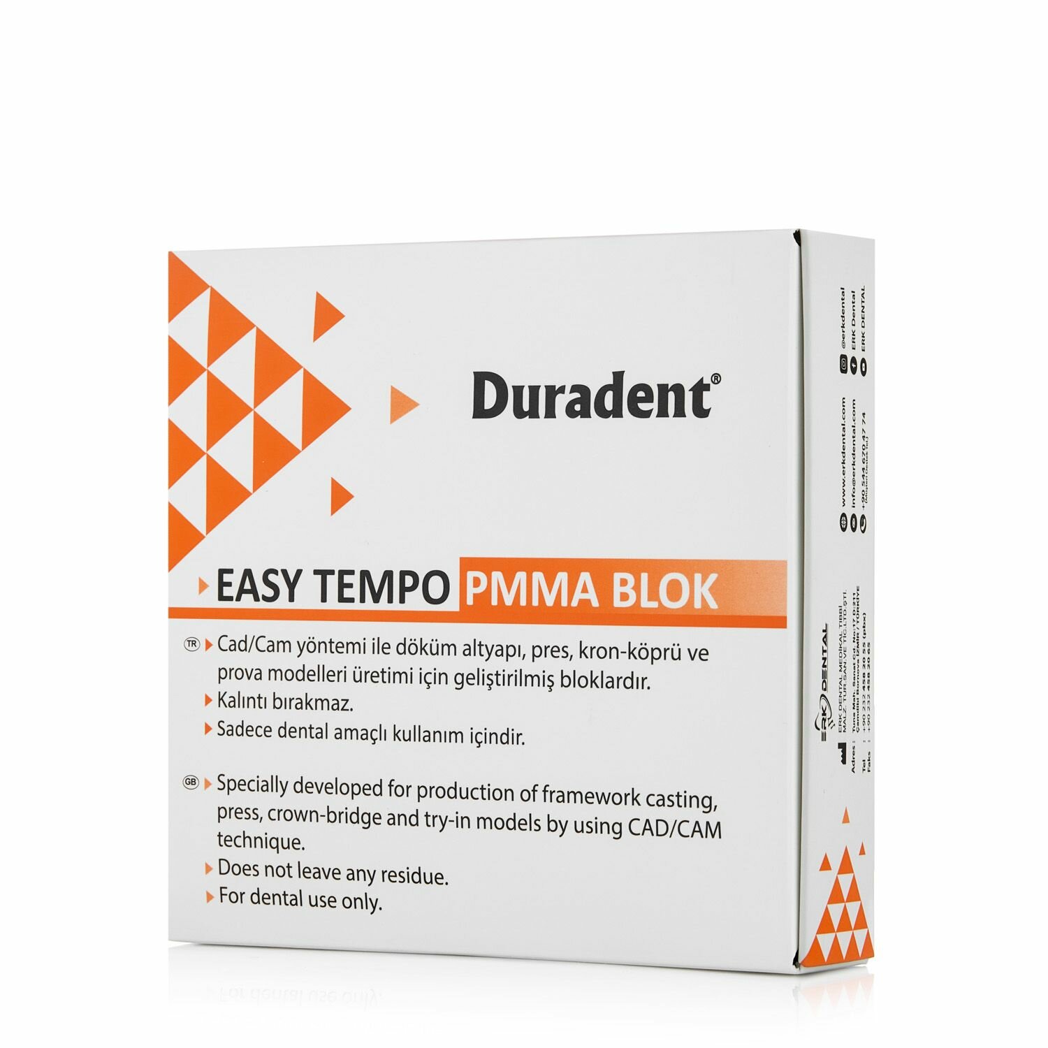 Пмма блок Duaradent Easy Tempo A2, 18мм, PMMA CAD/CAM 98мм