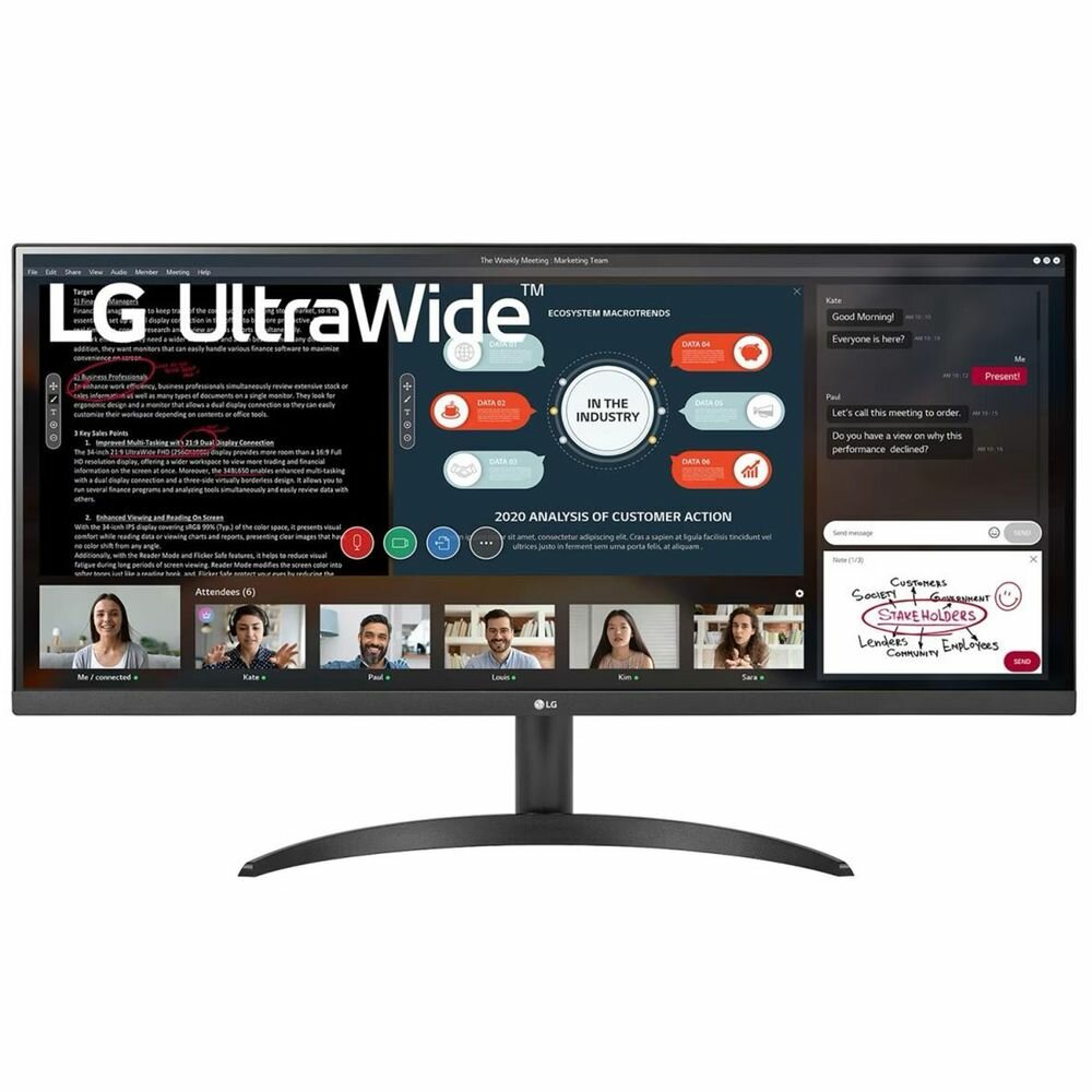 LG Монитор 29" LG 29WP500-B Black (IPS, 2560x1080, HDMI+HDMI, 5 ms, 178°/178°, 350 cd/m, 1000:1, 75Hz) 29WP500-B