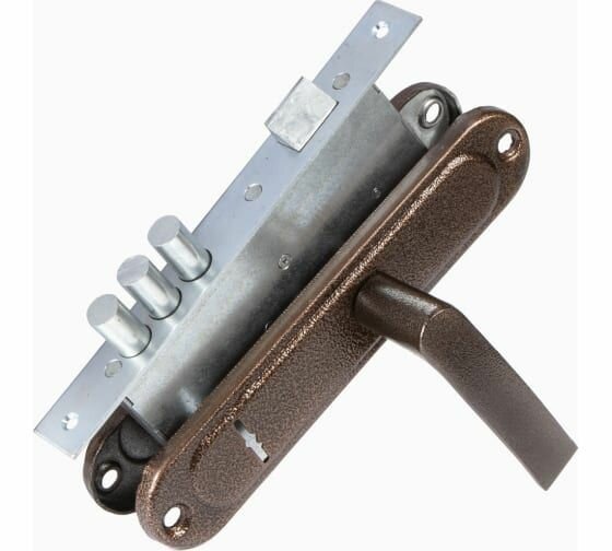 фото Врезной замок Симеко биф-07-3-ЛК медь, левый