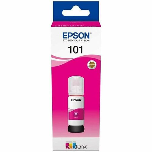 Чернила Epson 101 C13T03V34A пурп. для EcoTank L6160/6170 контейнер с чернилами epson 101 c13t03v44a жел для ecotank l6160 6170