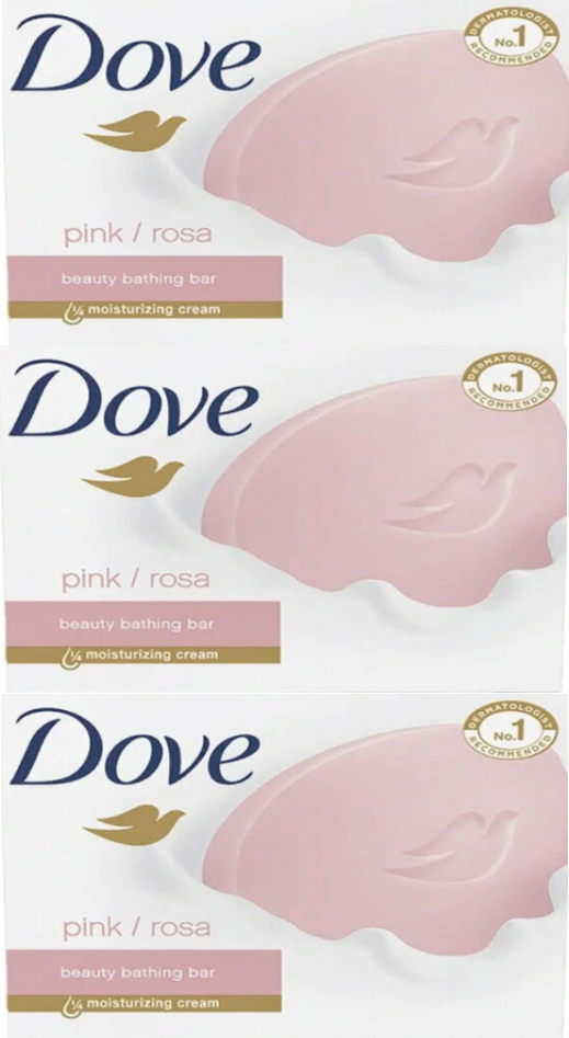 Крем-мыло Dove Роза, 3 шт по 135 г