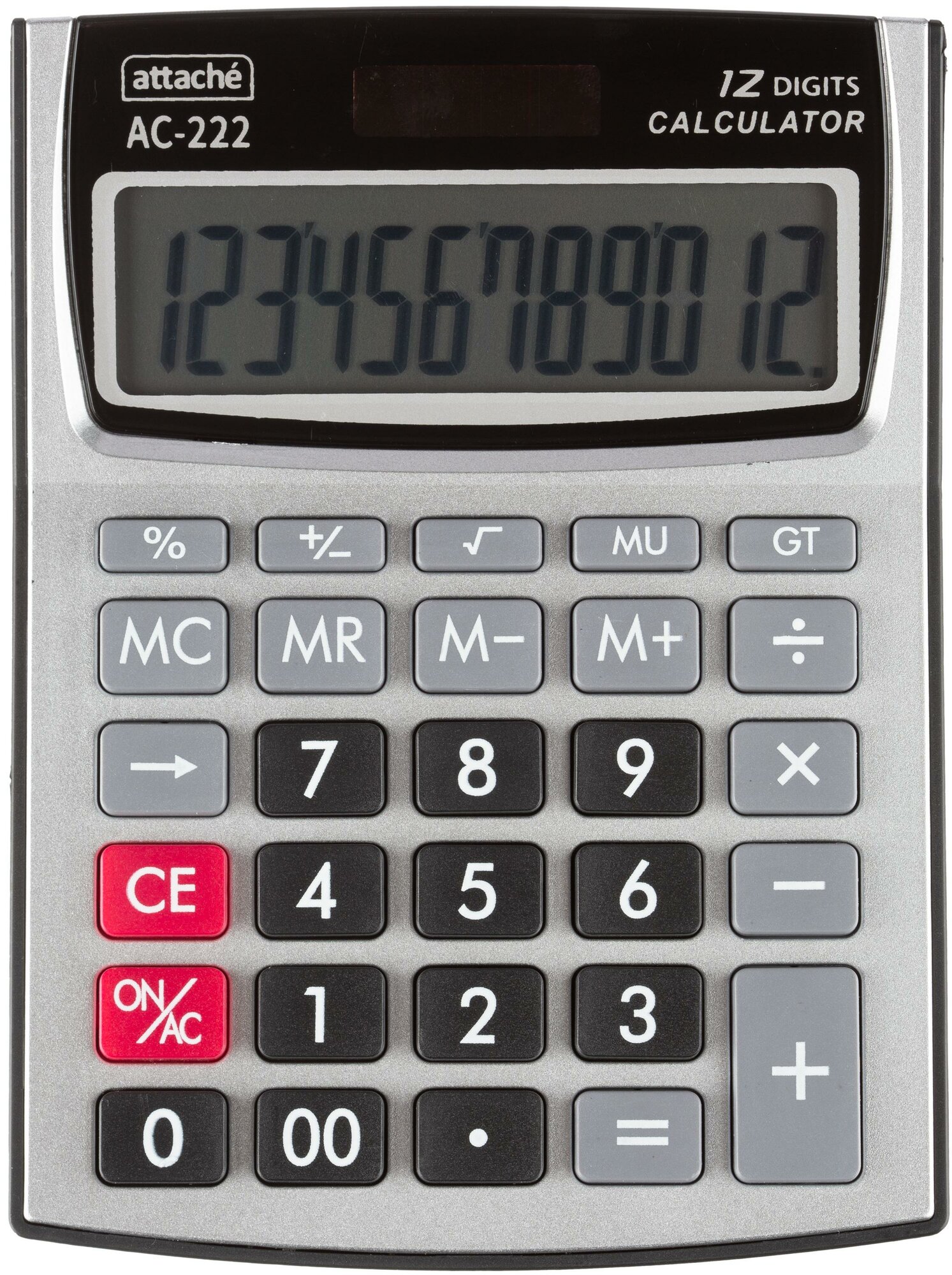 Калькулятор настольный компактный Attache AC-22212р дв. пит144x107cереб
