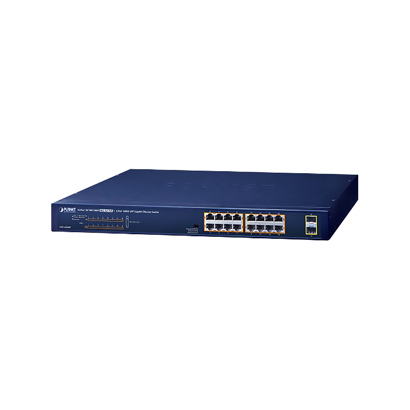 Коммутатор/ PLANET GSW-1820HP 16-Port 10/100/1000T 802.3at PoE + 2-Port 1000X SFP Ethernet Switch (240W PoE Budget, St