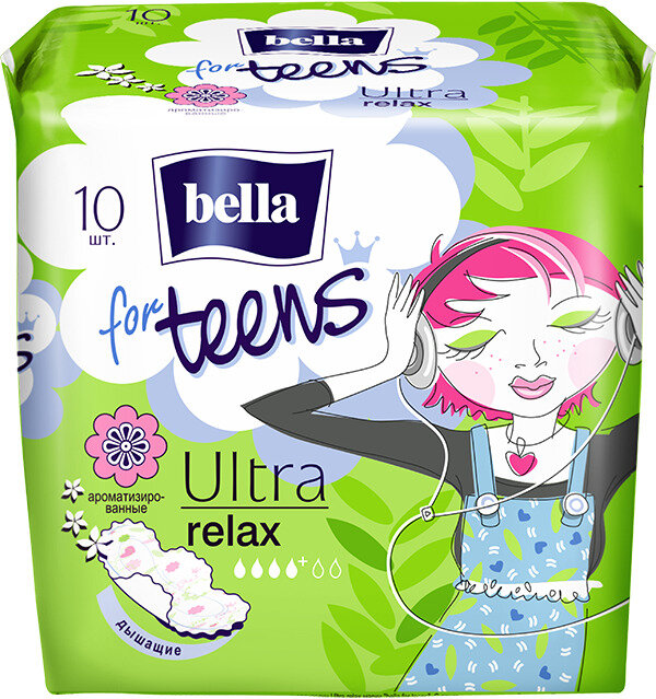Картинки Прокладки женские ультратонкие bella for teens ultra Relax, 10 шт.