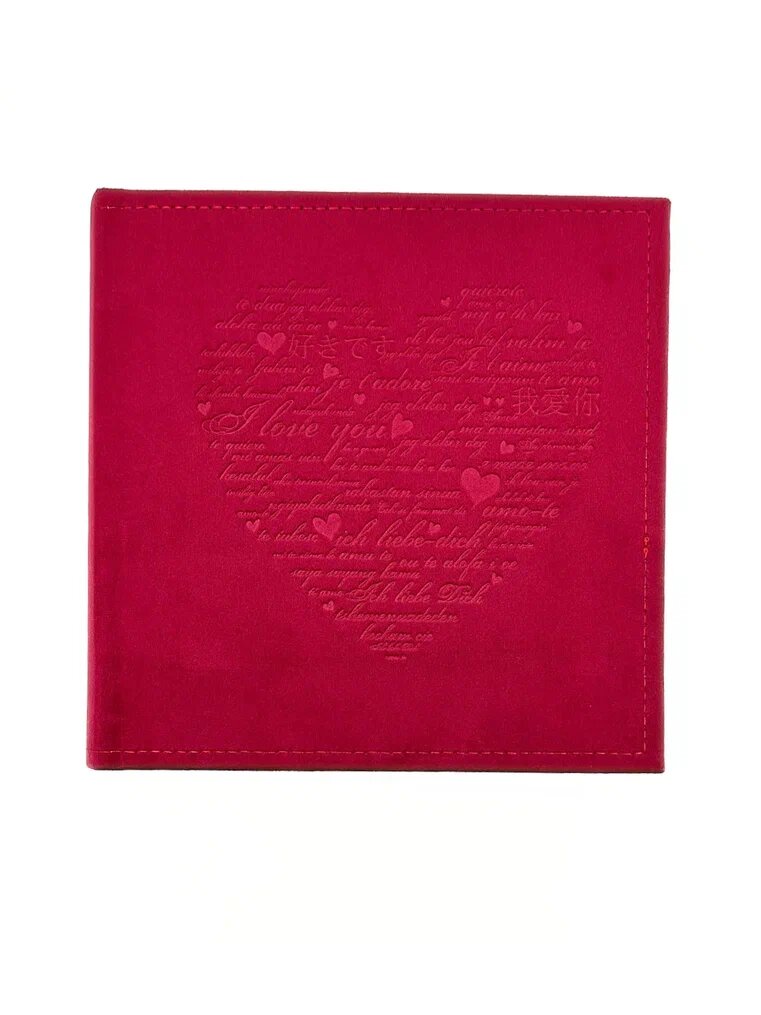 Фотоальбом большой семейный 10х15 AXLER альбом для фото на 200 фотографий, свадебный с файлами кармашками, детский в твердой велюровой обложке, бордовый
