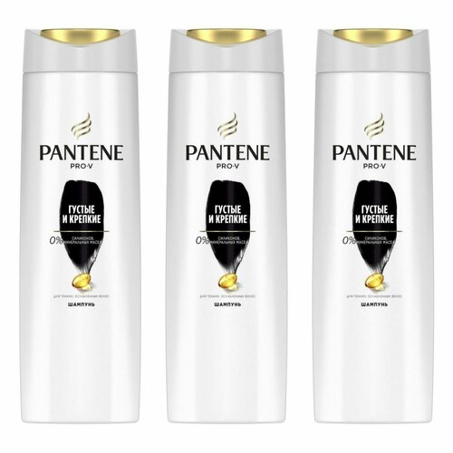 Pantene Pro-V Шампунь для тонких и ослабленных волос Густые и крепкие, 400мл, 3 упаковки