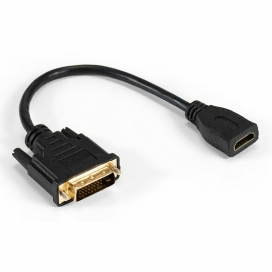 Кабель-переходник HDMI-DVI-D Exegate EX-CC-HDMIF-DVIM 19F/25M, позолоченные контакты