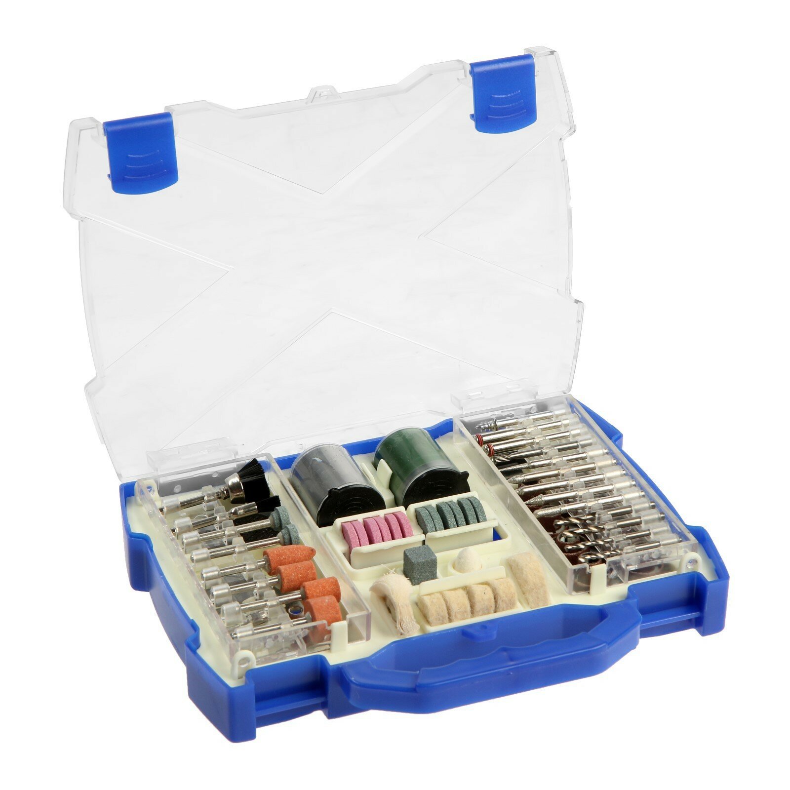 Набор мини-насадок для гравера тундра круги щетки шарошки диски паста 3.2 мм 100 шт.