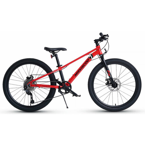 Подростковый велосипед Maxiscoo 7Bike Pro Disc 24 2024 24 Красный 130-150 см 56900₽