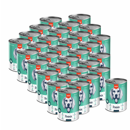Wanpy Dog Консервы для собак из ягненка 375 г х 32 шт.