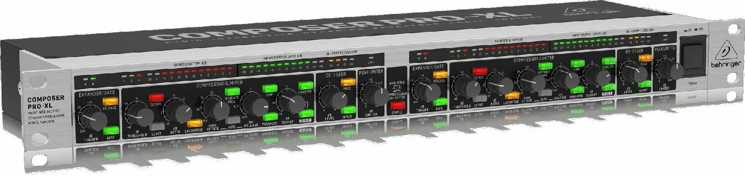 Behringer MDX2600 V2 2-канальный экспандер/ компрессор/ пик-лимитер с энхансером, де-эссер и ламповы