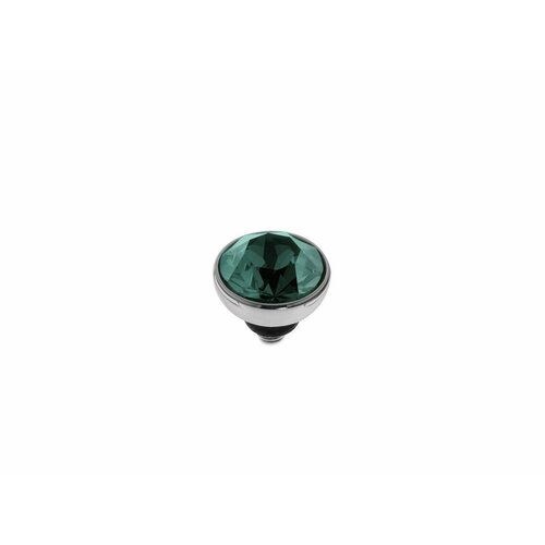 Кольцо Qudo, кристаллы Swarovski, зеленый кольцо qudo бижутерный сплав серебрение кристаллы swarovski белый серебряный