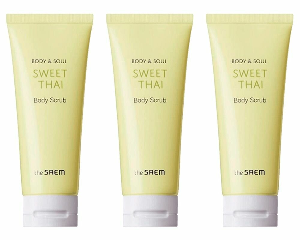 THE SAEM Скраб для тела Body & Soul Sweet Thai Body Scrub, 200 мл, 3 шт