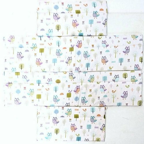 Бортик защитный совушки 32360 бязь бежевыйкофейный цвет 1390₽