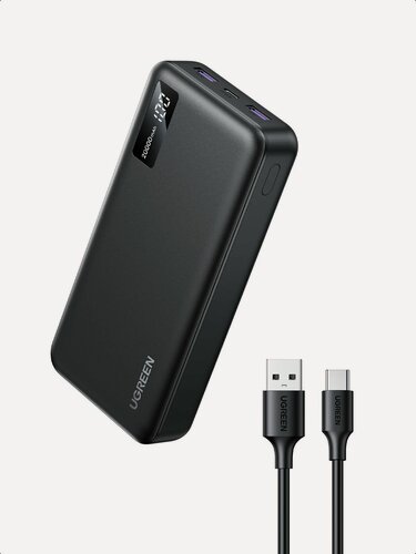 Изображение товара Внешний аккумулятор UGREEN PB312 (25683) 20000mAh PD 20W Power Bank. Цвет: серый