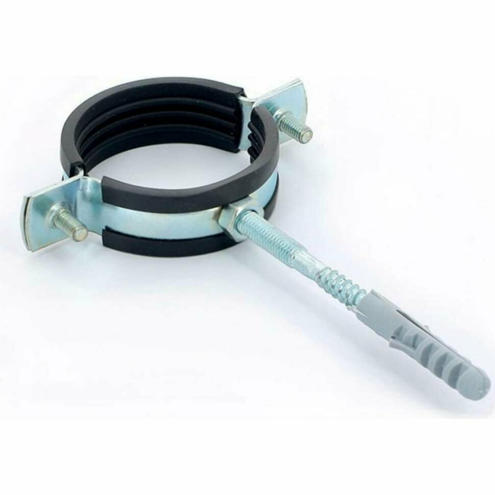 Хомут Uni-Fitt 1 1/2” 47-52 мм с резиновым уплотнителем шпилькой и дюбелем 850U6800