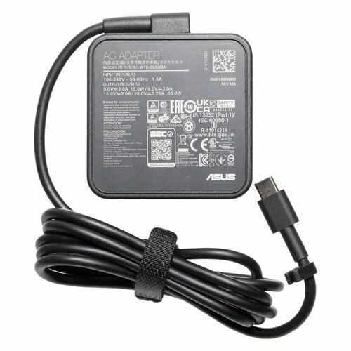 Блок питания 65W Type-C для ноутбука Asus ZenBook 13 OLED UX325EA / ZenBook UX425EA / ZenBook UX325JA / ZenBook UX425JA / ZenBook UM425IA / ZenBook UM425UA / ZenBook UX490UA / ZenBook S UX391UA / ZenBook S UX391FA / A19-065N3A - зарядка