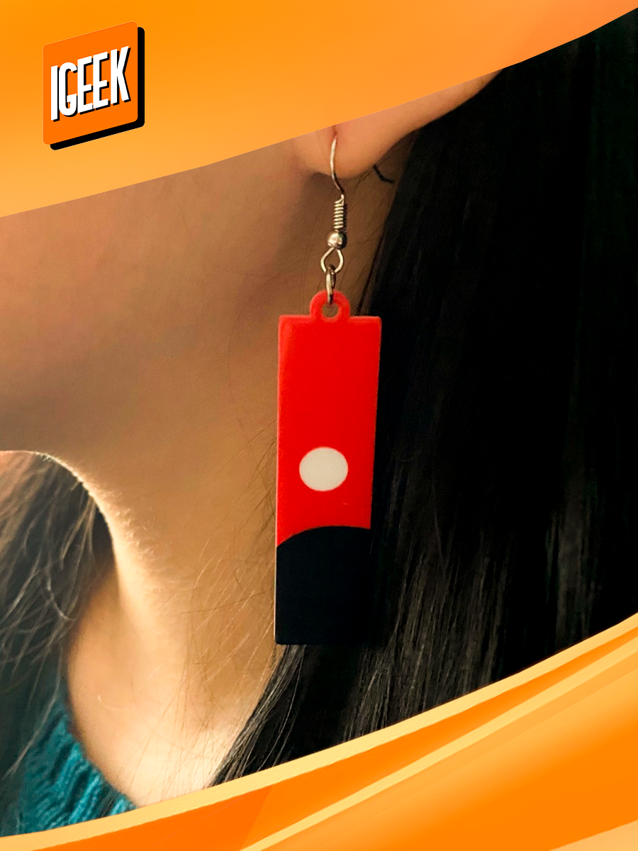 Комплект серег iGEEK, красный, черный, белый — фото 1