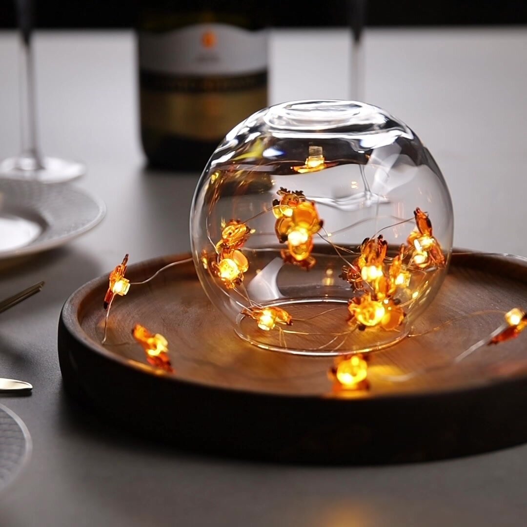 Гирлянда Luazon Lighting «Нить», 2 м роса с насадками «Олень», IP20, серебристая нить — фото 1
