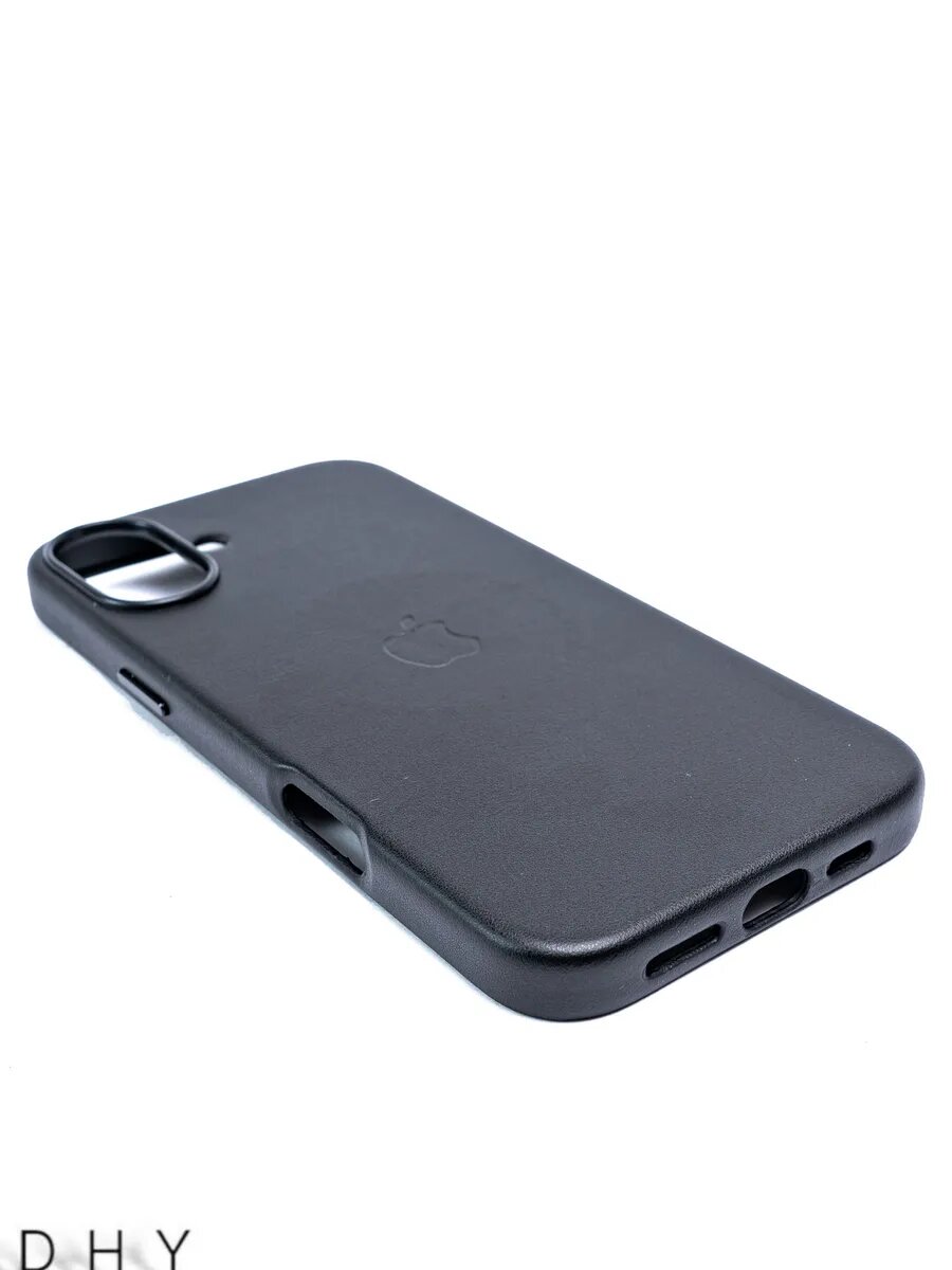 Чехол Dhy Leather Case, для iPhone 16 Plus, магнитный, беспроводная зарядка — фото 1
