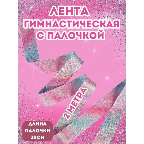 Лента для художественной гимнастики 2м / гимнастическая лента