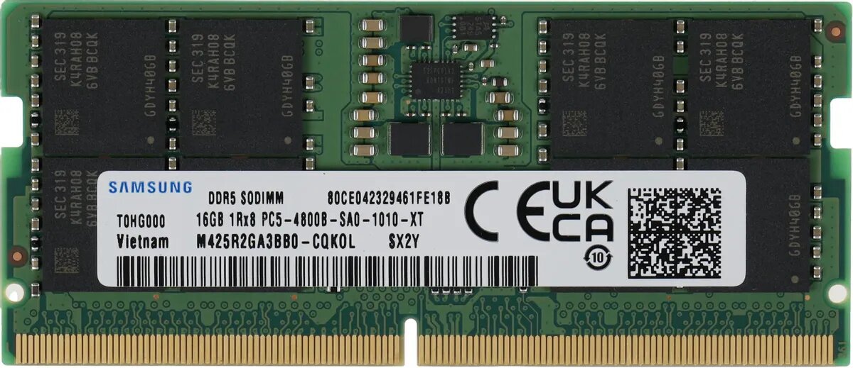 Модуль памяти SO-DDR5 16Gb 4800MHz Samsung M425R2GA3BB0-CQK CL40