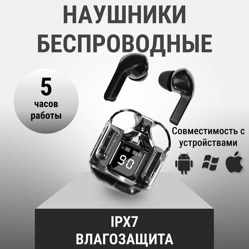 Беспроводные черные блютузblutooth наушники TWS с микрофоном 99800₽