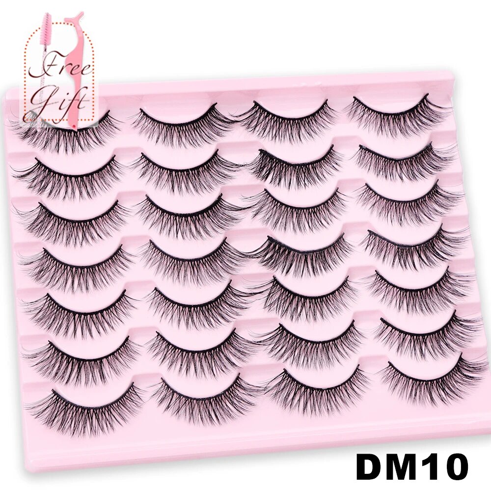 14 пар черных ресниц DM10