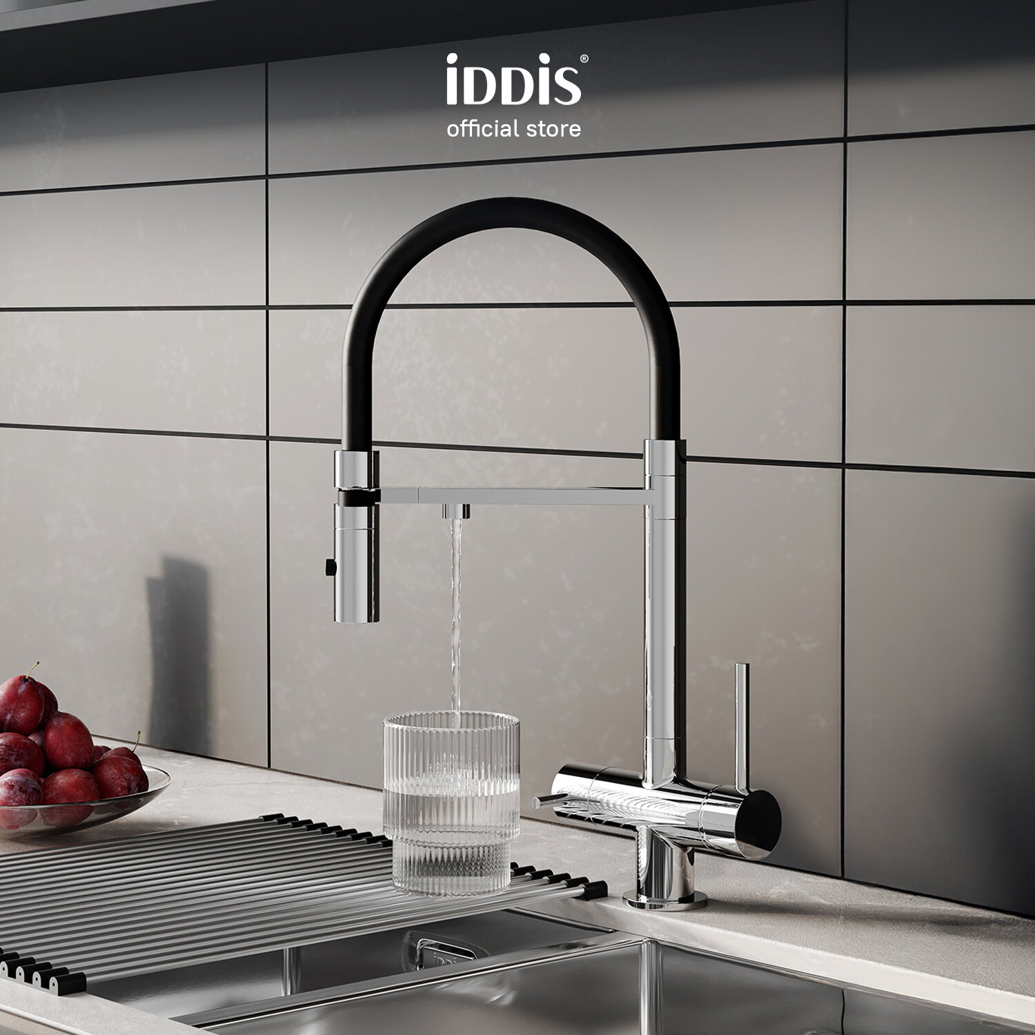 Смеситель для кухни с фильтром и гибким изливом IDDIS Ace ACESBFFi05 хром