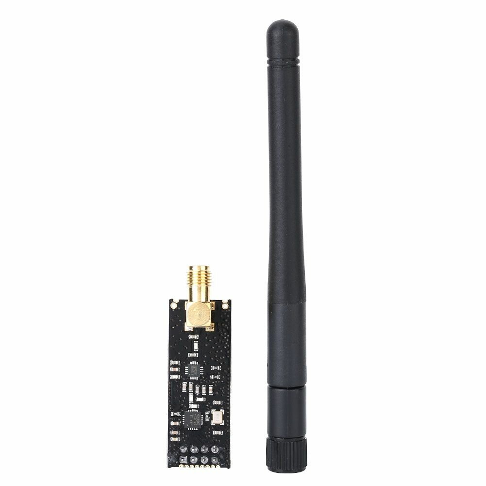 Модуль беспроводного приемопередатчика 2,4G NRF24L01+PA+LNA, антенна SMA с диапазоном 1100 м для надежной связи на больших расстояниях