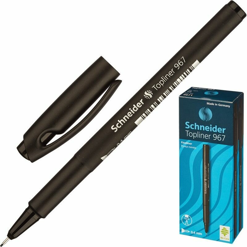Капиллярная ручка капилярный SCHNEIDER Topliner 967 синий 0.4 мм - фото №1
