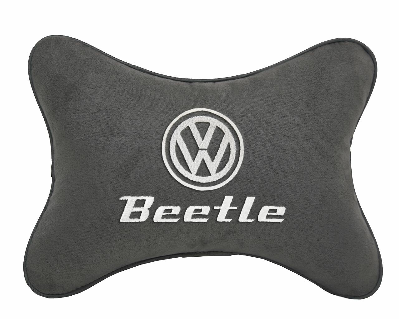 Подушка на подголовник автомобильная темно-серая алькантара VOLKSWAGEN BEETLE