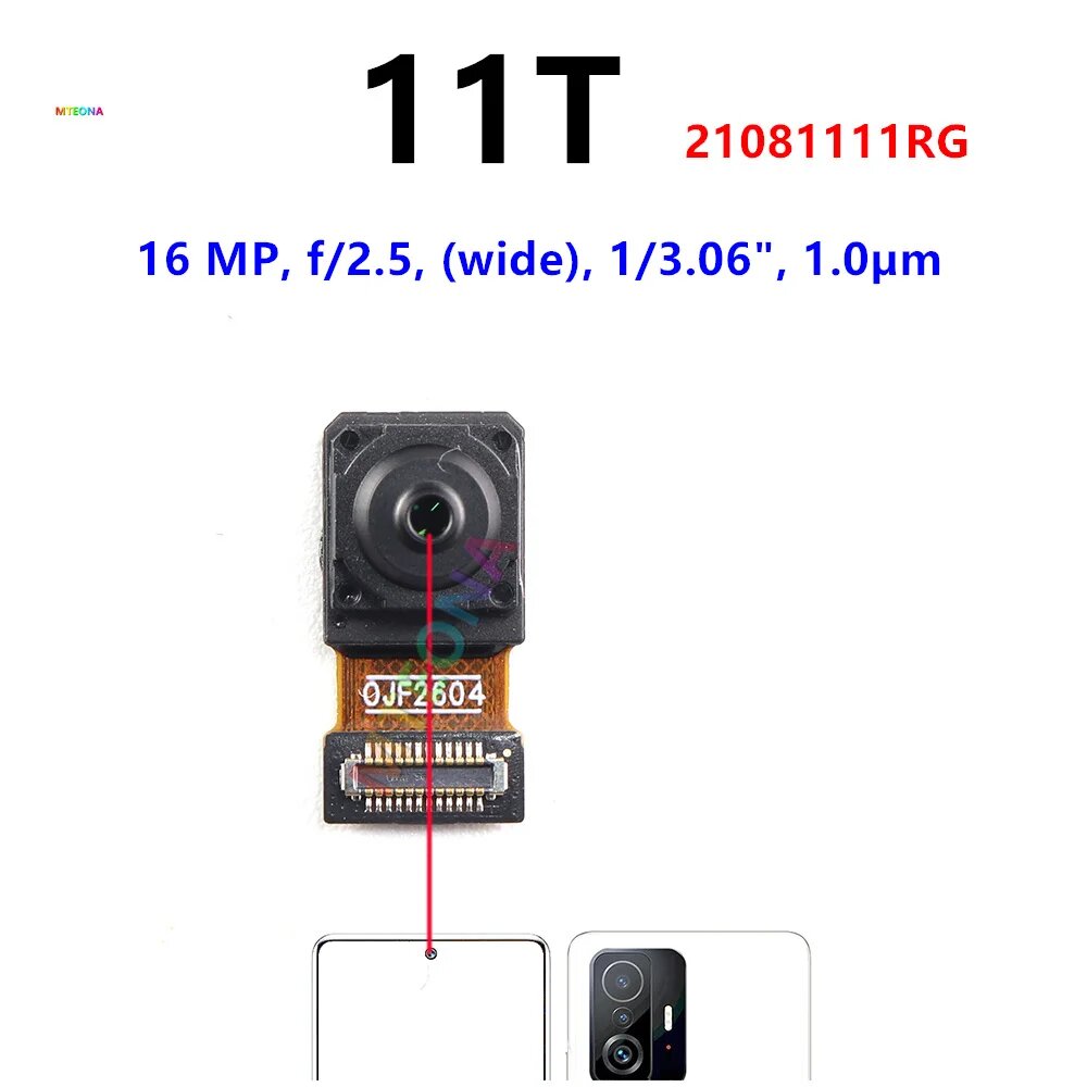 Изображение Передняя и задняя камера для Xiaomi 11T Pro mi11T 11TPro, модуль камеры, вид сзади, запасные части, 11T Rear Full