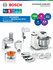 Кухонная машина Bosch MUMS2EW40, нержавеющая сталь, пластик, бела...
