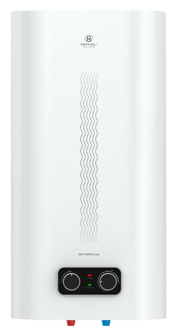 Накопительный водонагреватель электрический 80 л Royal Clima RWH-DF80-FS 2 кВт нержавеющая сталь сухой ТЭН