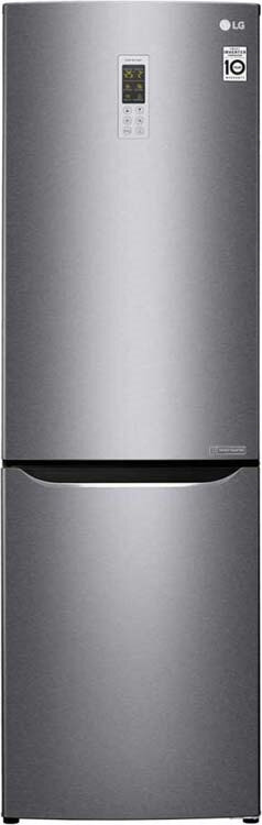 Двухкамерный холодильник LG GA-B419SLGL, графитовый, 302 л, инверторный, Total No Frost, зона свежести