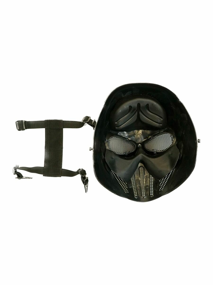 Маска с сетчатыми очками PUNISHER Gold-Black — фото 1