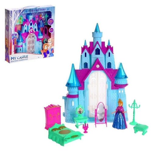 Замок для кукол Принцессы свет, звук, с принцессой и аксессуарами замок для кукол принцессы свет звук с принцессой и аксессуарами